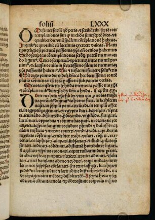 LXXXr-CVr, Devota instructio de habenda memoria passionis christi et contemplationibus diversis die dominica habenda. Capitulum XX.