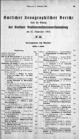 No. 34, 27. November 1919