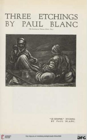 88: Three etchings by Paul Blanc