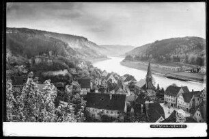 Blick auf Wehlen-Pötzscha mit Kirche