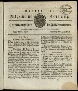 24tes Stueck, Sonntag, den 25. Februar 1810