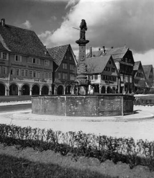Freudenstadt. Marktplatz. Ansicht mit Marktbrunnen