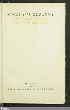 Vom Wissen des Nichtwissens