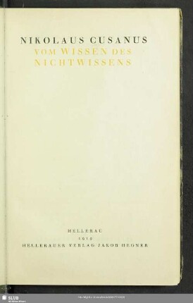 Vom Wissen des Nichtwissens