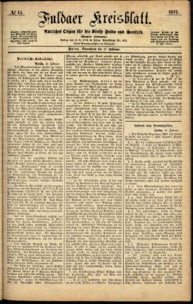 Ausgabe vom Samstag, den 17. Februar 1877.