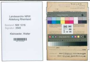 Entnazifizierung Walter Kleinoeder , geb. 23.07.1904 (Kfz.fahrer)