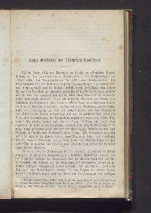 Kurze Geschichte der städtischen Realschule.