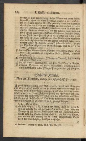 Sechstes Kapitel. Von den Arzneyen, welche den Speichelfluß erregen