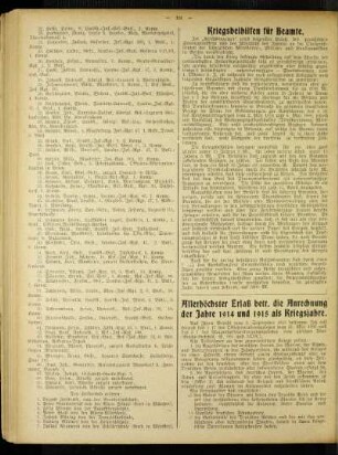 Kriegsbeihilfen für Beamte