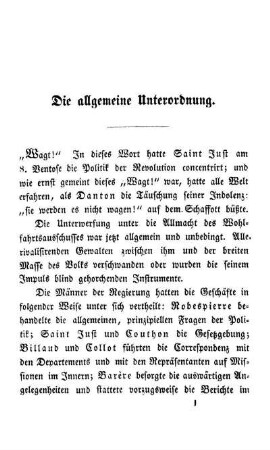 Die allgemeine Unterordnung.