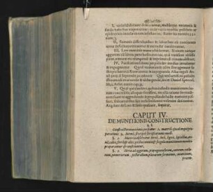 Caput IV. De Munitionis Constructione.