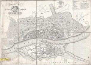 Stadtplan von Bremen, Lithogr., 1844