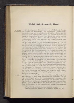 Mehl, Stärkemehl, Brot