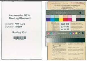 Entnazifizierung Kurt Kording , geb. 16.07.1896 (Steiger)