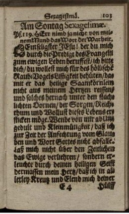 Am Sontag Sexagesimae