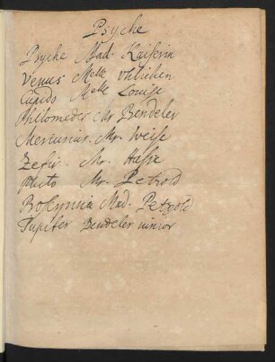 Handschriftliche Besetzungsangaben