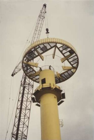 Aufbau der Radarstation "Tettens"/Unterweser