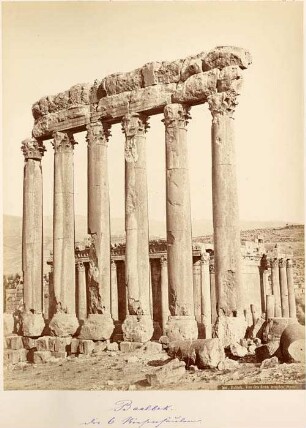 Baalbek, die sechs Säulen des Jupitertempels