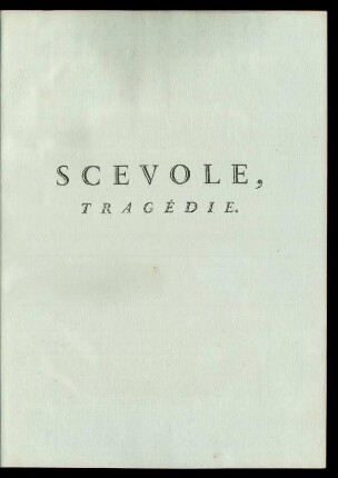 Scevole : Tragédie