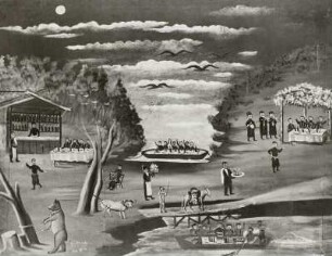 Die Eselsbrücke (Landschaft mit Gelage)