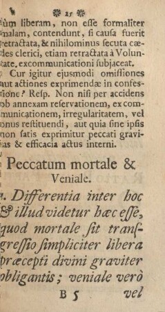 Peccatum mortale & veniale.