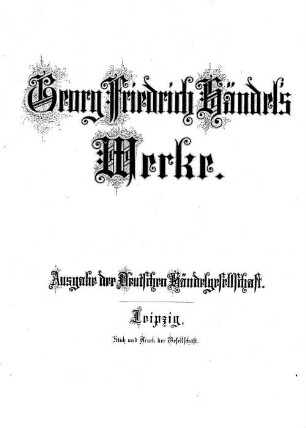 Georg Friedrich Händel's Werke, Band 79. Poro : opera