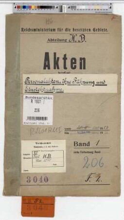 Personalakten, ihre Führung und Einsichtnahme