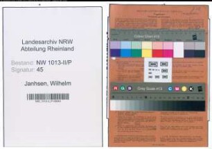 Entnazifizierung Wilhelm Janhsen , geb. 07.03.1916 (Polizist)