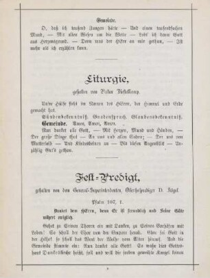Fest-Predigt