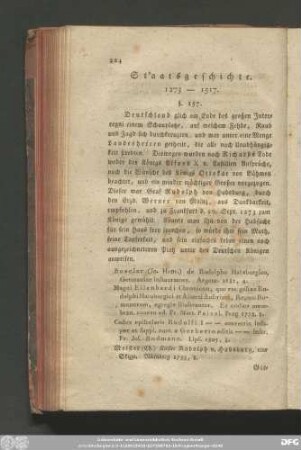 [I.] Staatsgeschichte. 1273 - 1517.