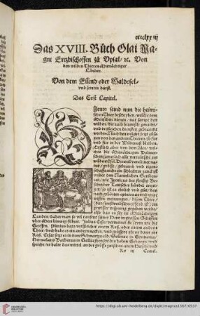 Das XVIII. Buch Olai Magni Erzbischoffen zu Opsal / ec. Von den wilden Thieren Mitnächtiger Länder