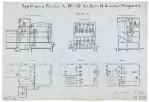 Technische Zeichnung : Projekt zum Neubau der Mühle des Herrn A. Gumbert[,] Wongrowitz