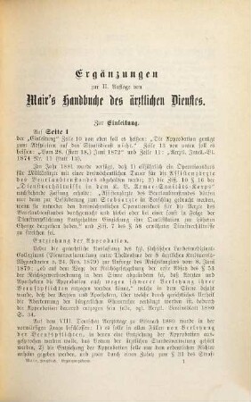 Handbuch des ärztlichen Dienstes bei den Gerichten und Verwaltungsbehörden : Von Dr. Ignaz Mair, 2