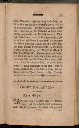 Ein und zwanzigster Brief - Fünf und zwanzigster Brief