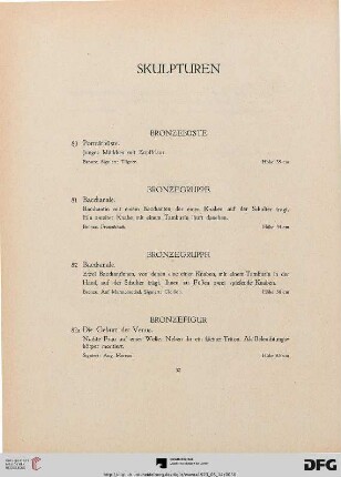 Skulpturen (Nr. 80-83)