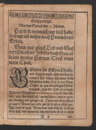 [Exordium.] Geliebte im Herrn Christo/ [...]