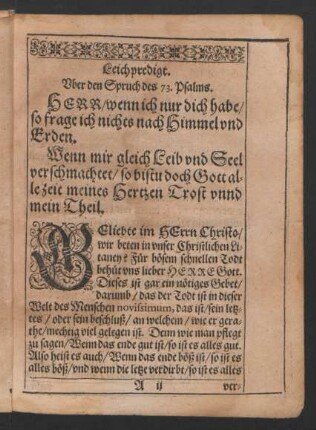 [Exordium.] Geliebte im Herrn Christo/ [...]