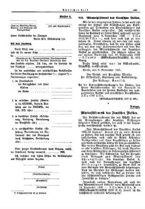 Winterhilfswerk des Deutschen Volkes : [Allgemeine Verwaltungssachen] ; [Für das Reich] ; [Amtliche Erlasse] ; [Amtlicher Teil]