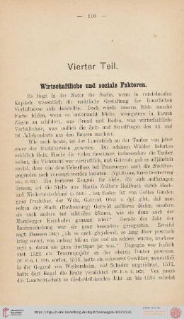Vierter Teil: Wirtschaftliche und soziale Faktoren