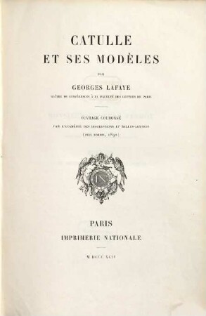Catulle et ses modèles