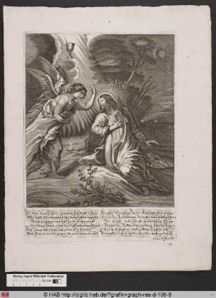 Christus, der Engel und die schlafenden Jünger im Garten Gethsemane.