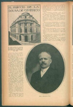 El edificio de la Bolsa de Comercio
