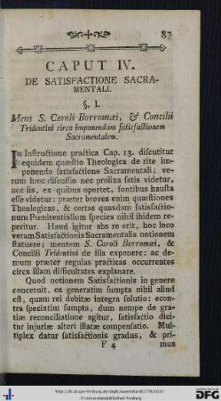 Caput IV. De Satisfactione Sacramentali.