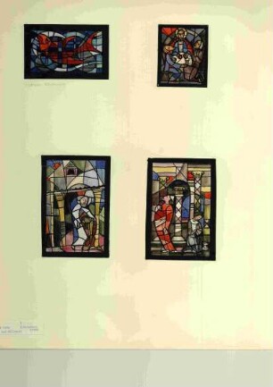 Entwürfe für vier Glasfenster in der Evangelischen Kirche in Hatzfeld
