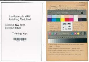 Entnazifizierung Kurt Thierling , geb. 13.12.1898 (Maurer)