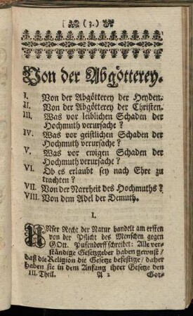 Von der Abgötterey.