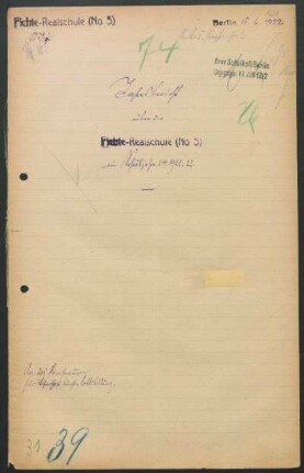 1921/22: Jahresbericht ... - 1921/22