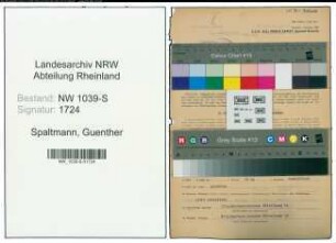 Entnazifizierung Guenther Spaltmann , geb. 15.08.1914 (Schriftsteller)