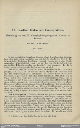 Lausitzer Diabas mit Kantengeröllen : Mittheilung aus dem K. Mineralogischen-geologischen Museum zu Dresden