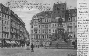 Leipzig: Markt mit Sieges-Denkmal